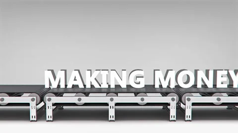 Conveyor with word animation Stock Footage 37631196