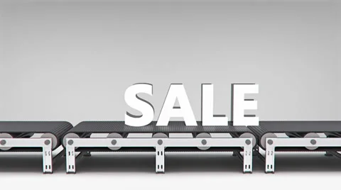 Conveyor with word animation Stock Footage 37631216