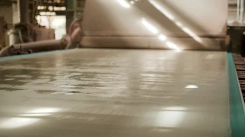 Conveyor Works In A Paper Mill. Vidéo 101161390