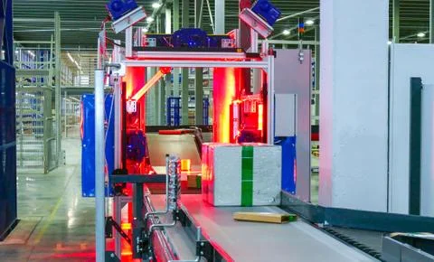 Conveyors with bar code scanner Stock-Fotos