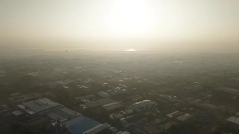 The conveys the busy industrial nature of a developing region where economy and Video stock 331198697
