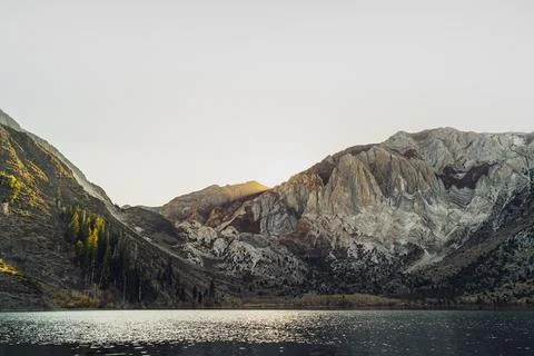 Convict Lake view of Sherwin range of Sierra Nevada Mountains 写真素材