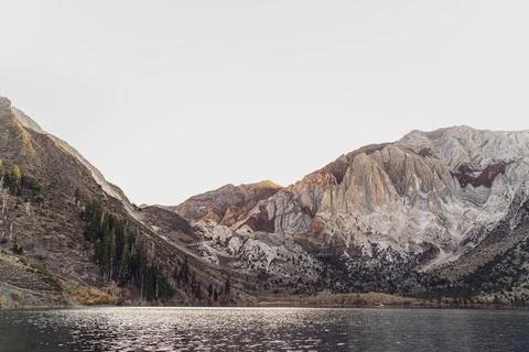 Convict Lake view of Sherwin range of Sierra Nevada Mountains Stock Photos