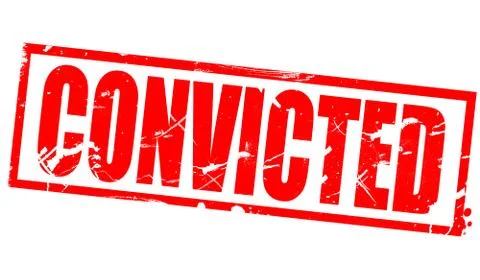 Convicted in red frame Stock Photos