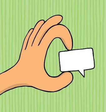 Convincing dialog / small speech bubble Stock Illustration