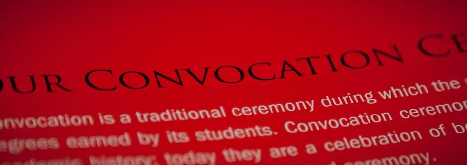 Convocation banner Stock Photos