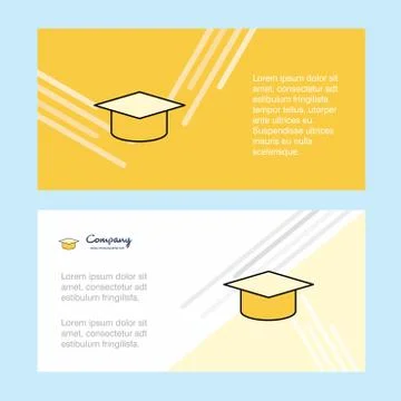 Convocation cap abstract corporate business banner template, horizontal adver Stock Illustration