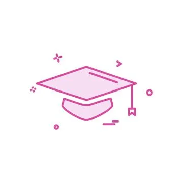 Convocation cap icon design vector Illustrazione stock