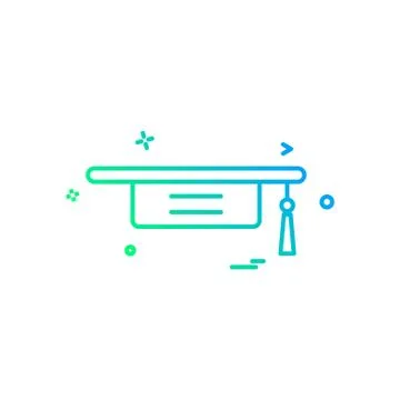 Convocation cap icon design vector Stock Illustration