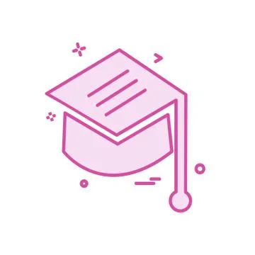 Convocation cap icon design vector Stock Illustration