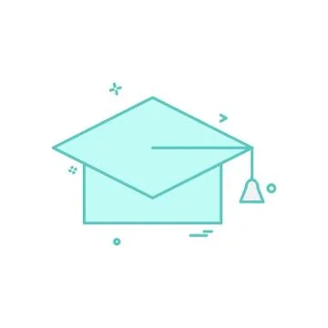 Convocation cap icon design vector Stock Illustration