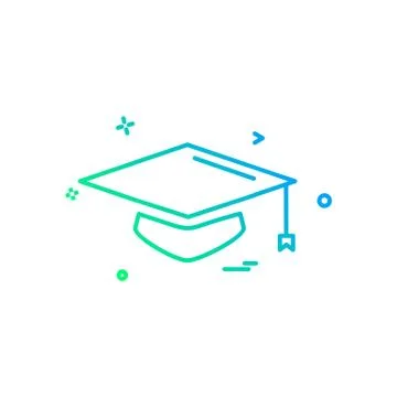 Convocation cap icon design vector Stock Illustration