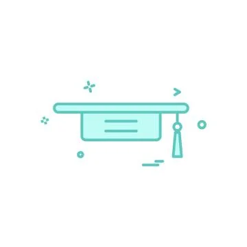 Convocation cap icon design vector Stock Illustration