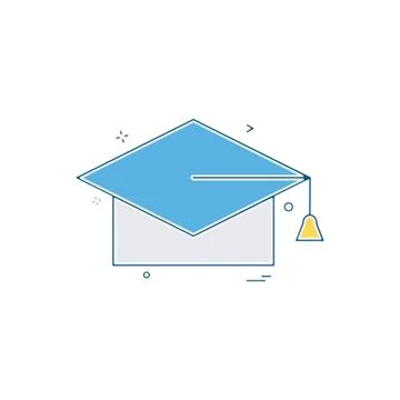 Convocation cap icon design vector Stock Illustration