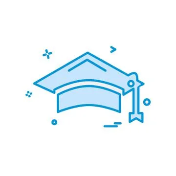 Convocation cap icon design vector Stock Illustration
