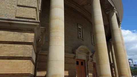 Convocation Hall is a domed rotunda on the grounds of the University of Toronto. Stock Footage 196930774