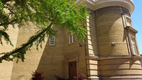 Convocation Hall is a domed rotunda on the grounds Stock Footage 197655390