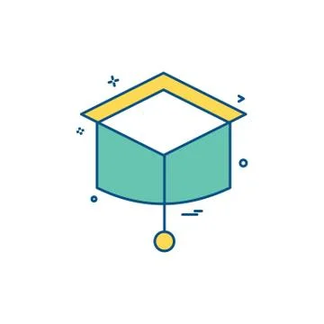 Convocation icon design vector Stock Illustration