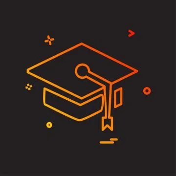Convocation icon design vector Stock Illustration