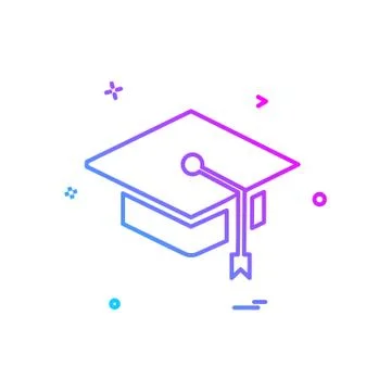 Convocation icon design vector Stock Illustration