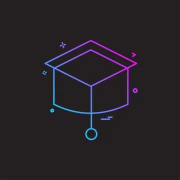Convocation icon design vector Stock Illustration