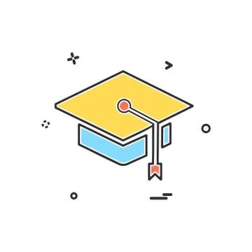 Convocation icon design vector Stock Illustration