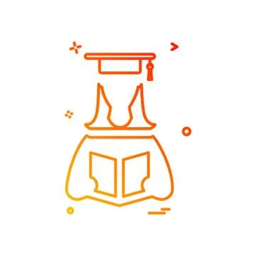 Convocation icon design vector Stock Illustration