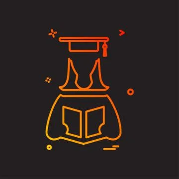 Convocation icon design vector Stock Illustration