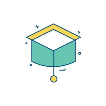 Convocation icon design vector Stock Illustration