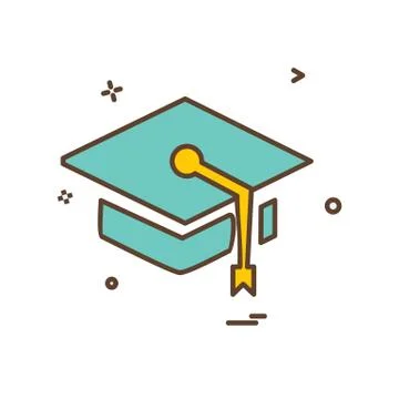 Convocation icon design vector Stock Illustration