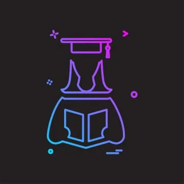 Convocation icon design vector Illustrazione stock