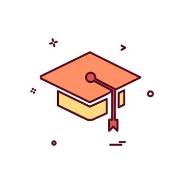 Convocation icon design vector Stock Illustration