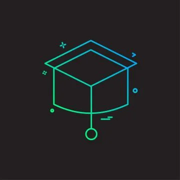 Convocation icon design vector Stock Illustration
