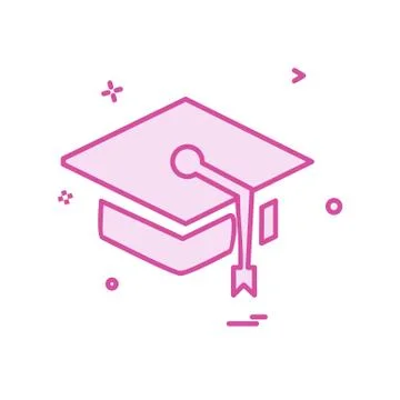 Convocation icon design vector Stock Illustration