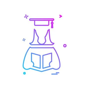 Convocation icon design vector Illustrazione stock