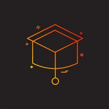 Convocation icon design vector Stock Illustration