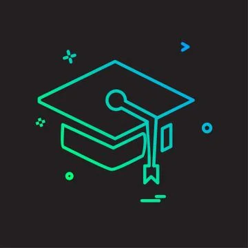 Convocation icon design vector Stock Illustration
