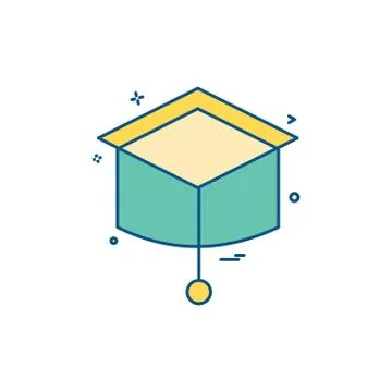 Convocation icon design vector Stock Illustration
