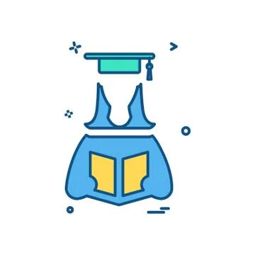 Convocation icon design vector Stock Illustration