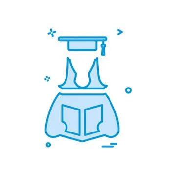 Convocation icon design vector Stock Illustration