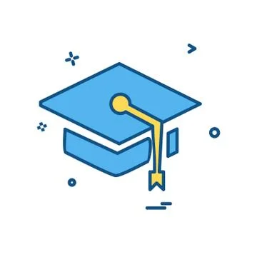 Convocation icon design vector Stock Illustration