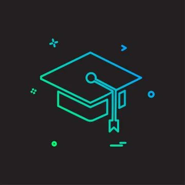 Convocation icon design vector Stock Illustration