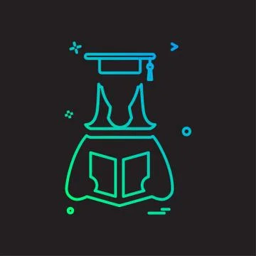 Convocation icon design vector Stock Illustration