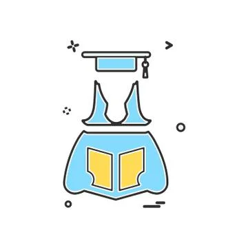 Convocation icon design vector Illustrazione stock