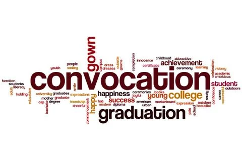 Convocation word cloud Stock Illustration