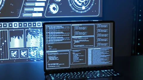 The convolutional neural network. Endless calculations. GPU. Machine learning. Video stock 201170767
