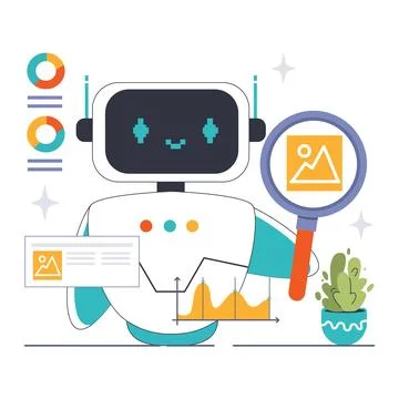 Convolutional Neural Network theme. Flat vector illustration. Stock Illustration