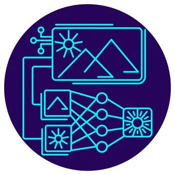 Convolutional Neural Networks icon Stock Illustration