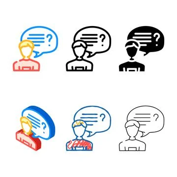 Convversation customer range testimonial color icon vector 库存插图