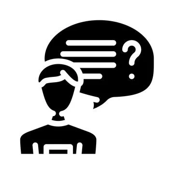 Convversation customer testimonial glyph icon vector illustration Stock Illustration